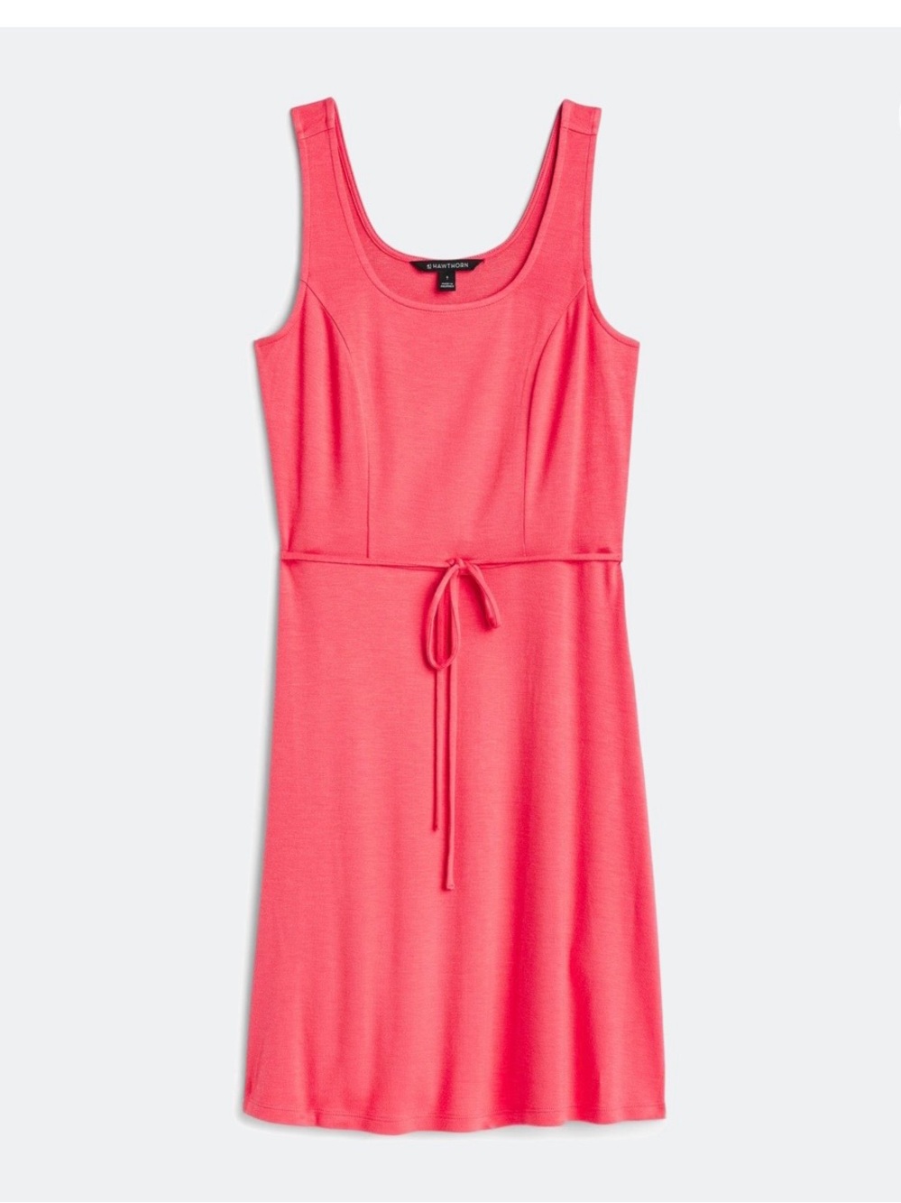 41 Hawthorn Lexi Coral Pink Scoop-Neck Tie-Waist Dress, Small NWOT